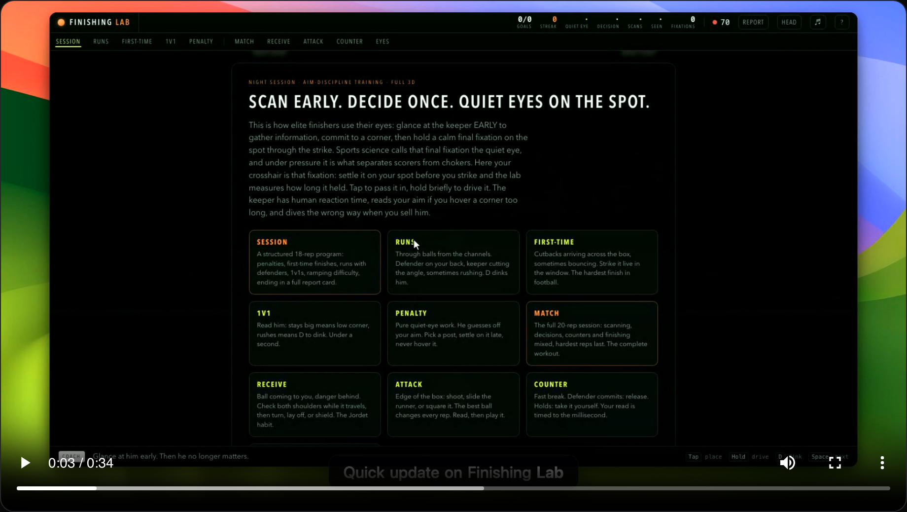 A published Spool walkthrough of the Finishing Lab app, narrated by the agent that built it